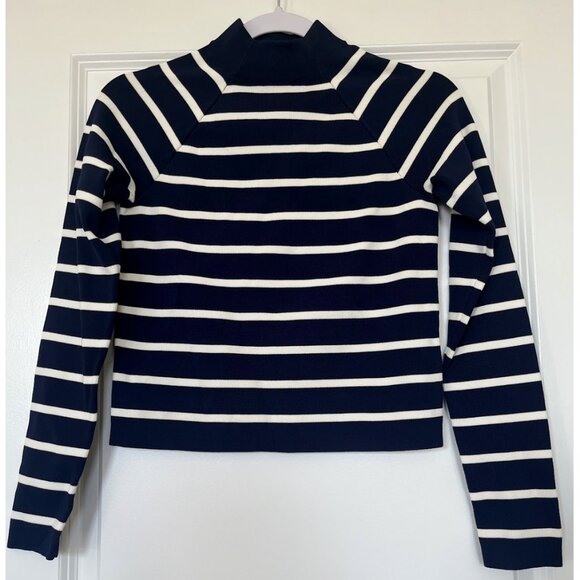 NWT Lauren Ralph Lauren Women's Striped Mockneck Sweater - Picture 2 of 2